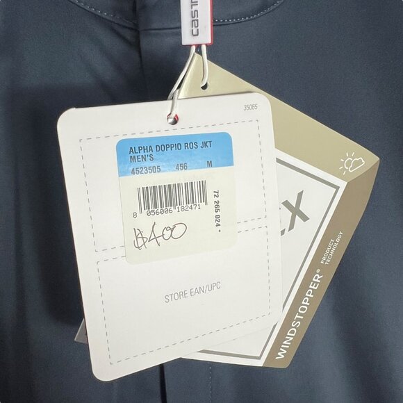 NWT Castelli Cycling Alpha Doppio RoS Jacket in Blue Silver 4523505 456 Size M - Picture 4 of 15